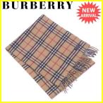 バーバリー BURBERRY マフラー フリンジ付き レディース メンズ　可 ノバチェック  中古 人気 セール T1686