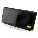 ショッピングダンヒル ダンヒル Dunhill 札入れ オックスフォード ブラック ゴールド レディース 中古