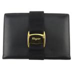 Salvatore Ferragamo Salvatore Ferragamo паспорт кейс vala черный Gold женский б/у 
