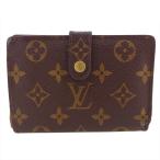 ショッピングヴィトン 【年末セール★30%OFFクーポン】ルイ・ヴィトン LOUIS VUITTON 二つ折り財布 モノグラム ポルトモネビエヴィエノワ ブラウン ベージュ ゴールド レディース 中古