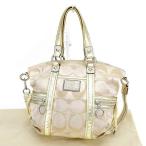ラスト1点 コーチ 2WAYショルダーバッグ ハンドバッグ ポピーライン 13843 シグネチャー COACH 中古