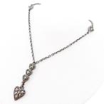 アナスイ Anna Sui ネックレス ハート ストーン ブラックシルバー系 レディース 中古 Necklace