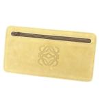 ロエベ Loewe ポーチ アナグラム ベージュ ブラウン レディース メンズ 中古 Pouch