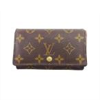 ショッピングヴィトン 【初売りSALE★30%OFFクーポン】ルイ・ヴィトン LOUIS VUITTON 二つ折り財布 モノグラム ポルトモネビエトレゾール ブラウン レディース 中古