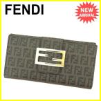 フェンディ ＦＥＮＤＩ 長財布 Ｗホック レディース メンズ 可 ズッキーノ  中古 人気 セール T2211
