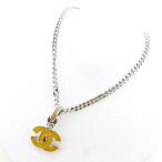 シャネル Chanel ネックレス ココマーク ラインストーン付き シルバー ベージュ ピンク レディース 中古 Necklace