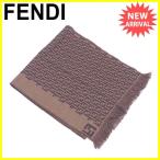 フェンディ FENDI マフラー フリンジ付き レディース メンズ 可 ズッカ  中古 訳あり セール T2404