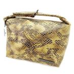 ジバンシィ Givenchy ポーチ パイソン型押し ベージュ レディース 中古 Pouch