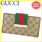 グッチ GUCCI Wホック財布 長財布 レディース メンズ　可 シェリー  中古 人気 良品 T305
