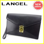 ランセル LANCEL クラッチバッグ セカンドバッグ レディース メンズ 可 レターデザイン  中古 美品 セール T3281