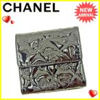 シャネル CHANEL Wホック財布 コンパクトサイズ レディース メンズ 可 アイコンシリーズ  中古 人気 セール T3738
