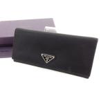 プラダ PRADA 長財布 ファスナー付き 財布 レディース メンズ 可 1M1132 トライアングルロゴ 中古 人気 セール T3913