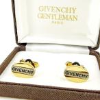 ジバンシィ Givenchy カフス ロゴ ラウンドフォルム ゴールド シルバー ブラック メンズ 中古