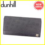 ダンヒル dunhill 長財布 ファスナー付き 財布 メンズ ロゴプレート ディーエイト  中古 人気 セール T4508