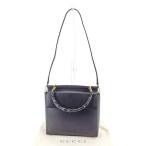 グッチ Gucci バッグ ショルダーバッグ バンブー ブラック ゴールド レディース 中古 Bag