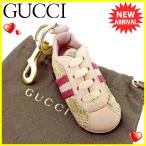 グッチ GUCCI キーホルダー キーリング チャーム レディース GGキャンバス ウェビングライン スニーカーモチーフ 中古 人気 セール T5212