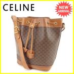 セリーヌ CELINE ショルダーバッグ 巾着ショルダー メンズ可 マカダム  中古 人気 セール T550