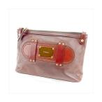 クロエ Chloe ポーチ ロゴプレート ブラウン ゴールド レディース メンズ 中古 Pouch