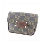 ロエベ Loewe ポーチ アナグラム柄 ブラック ブラウン シルバー レディース メンズ 中古 Pouch
