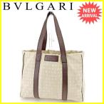 ブルガリ BVLGARI トートバッグ ショルダーバッグ メンズ可 ロゴマニア  中古 人気 良品 T596