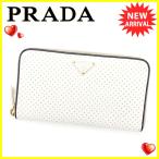 プラダ PRADA 長財布 ラウンドファスナー レディース メンズ 可 ロゴ 中古 人気 セール T6000