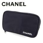 シャネル CHANEL 化粧ポーチ メイクポーチ レディース ロゴ 中古 美品 セール T6362