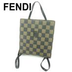 フェンディ FENDI リュック ハンドバッグ レディース メンズ 可 ペカン 中古人気 良品 T6500