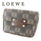 ロエベ Loewe ポーチ アナグラム ブラック ブラウン レディース メンズ 中古 Pouch
