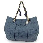 ランバン Lanvin バッグ ショルダーバッグ ネイビー ゴールド ブラック レディース 中古 Bag