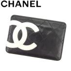 シャネル CHANEL カードケース 名刺入れ カードケース レディース オールドシャネル カンボンライン 中古 ヴィンテージ 人気 T8005