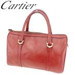 カルティエ Cartier ボストンバッグ ハンドバッグ レディース メンズ マストライン 中古 人 ...