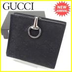 グッチ GUCCI Wホック財布 二つ折り財布 メンズ可 101603 GGキャンバス  中古 人気 セール T825