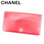 シャネル CHANEL 長財布 ファスナー付き長財布 レディース ココマーク 中古 ヴィンテージ 人気 T8542