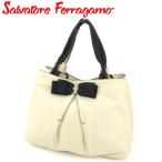 サルヴァトーレ フェラガモ Salvatore Ferragamo トートバッグ トート ハンドバッグ レディース ヴァラリボン 中古
