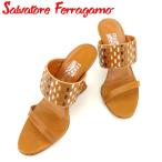 サルヴァトーレ フェラガモ Salvatore Ferragamo サンダル シューズ 靴 レディース ♯6ハーフC ウェッジソール 中古