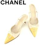 シャネル CHANEL パンプス シューズ 靴 レディース ♯36ハーフ ポインテッドトゥ ココマーク 中古