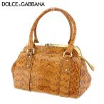 ドルチェ&amp;ガッバーナ DOLCE&amp;GABBANA ハンドバッグ バッグ レディース ドルガバ DGマーク パイソン 中古