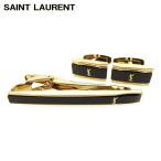 サンローラン SAINT LAURENT ネクタイピン カフス カフリンクス メンズ YSLロゴ 2アイテムセット 中古