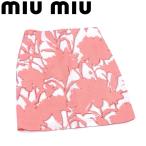 ミュウミュウ miu miu スカート ミニ ボトムス レディース ♯36サイズ フラワー 花柄 中古
