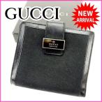 グッチ GUCCI Wホック財布 メンズ可   中古 人気 良品 Y1312
