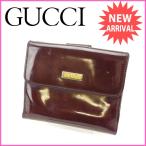 グッチ GUCCI Wホック財布 メンズ可   中古 人気 Y1557