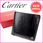 カルティエ Cartier 二つ折り財布 メンズ可 マストライン  中古 人気 Y1735