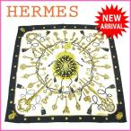 エルメス HERMES スカーフ 大判サイズ メンズ可 キーモチーフ  中古 セール Y1958