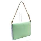 ジルサンダー JIL SANDER バッグ ショルダーバッグ ロゴ ラインストーン付き グリーン グレー ベージュ系 レディース 中古 Bag