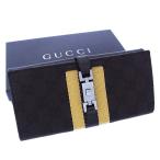 グッチ GUCCI 長財布 Wホック 二つ折り メンズ可 シェリーライン ジャッキー金具 ＧＧキャンバス  中古 未使用 セール Y2144