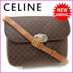 セリーヌ CELINE ショルダーバッグ 斜めがけ クラッチバッグ メンズ可 マカダム  中古 セール 人気 Y2773
