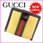 グッチ GUCCI Wホック財布 メンズ可 シェリー  中古 （激安・即納） Y365