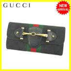 グッチ Ｇｕｃｃｉ 長財布 ファスナー付き長財布 男女兼用 シェリーライン 131842 リボンライン  中古 Y4036