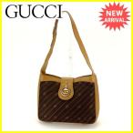 グッチ GUCCI ショルダーバッグ ワンショルダー 男女兼用 斜めストライプ  中古 廃盤 レア 人気 Y4623