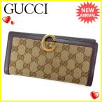 グッチ GUCCI 長財布 Wホック 男女兼用 Gクリップ付き 212113 ＧＧキャンバス  中古 人気 セール Y4933